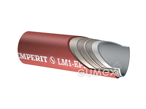 LM1-EPDM, 13/23mm, 12bar/-0,5bar, -35°C/+95°C (+130°C), EPDM/EPDM, rot, 